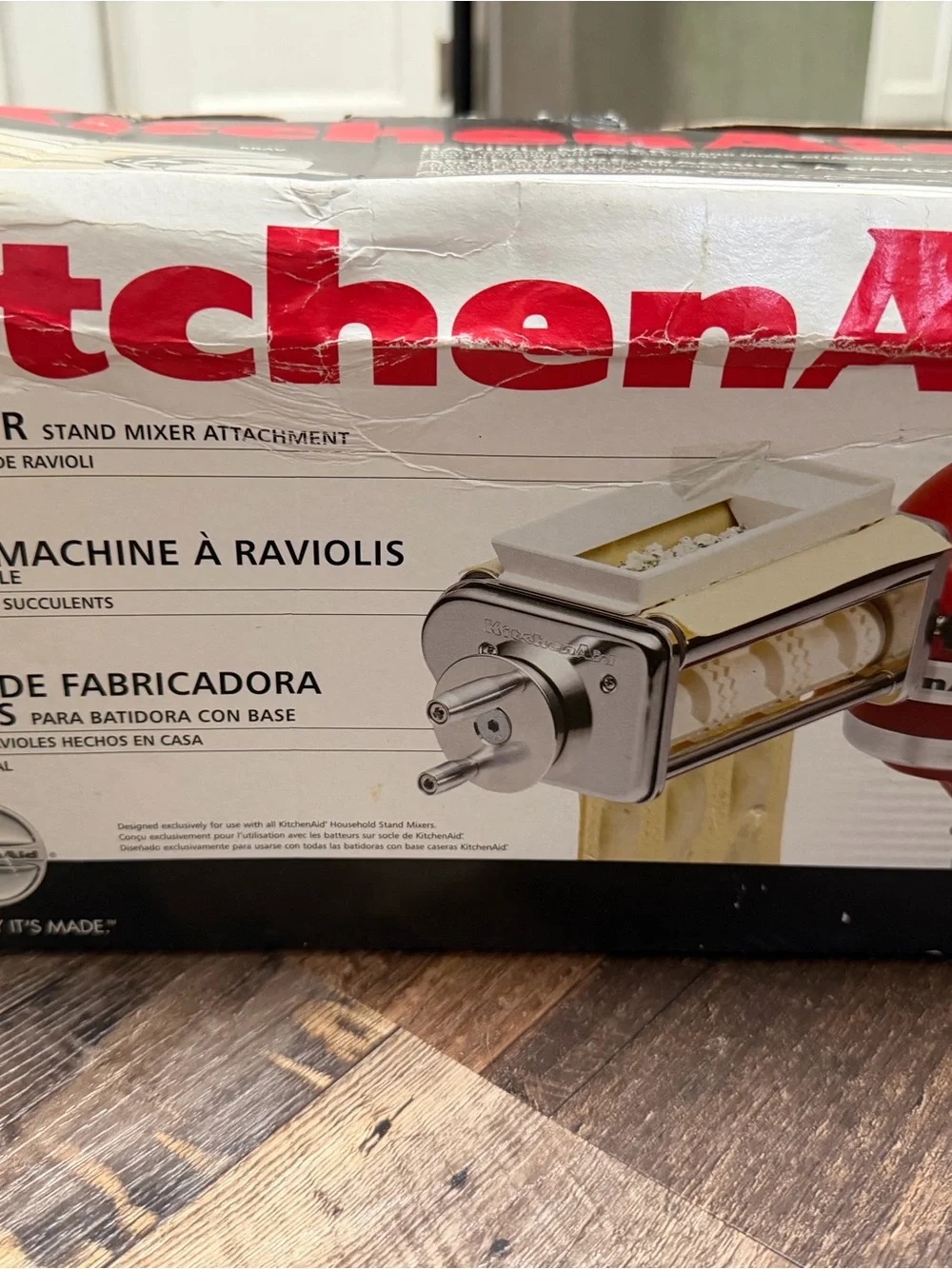 KitchenAid Silver and White Ravioli Maker Attachment for Stand Mixer
